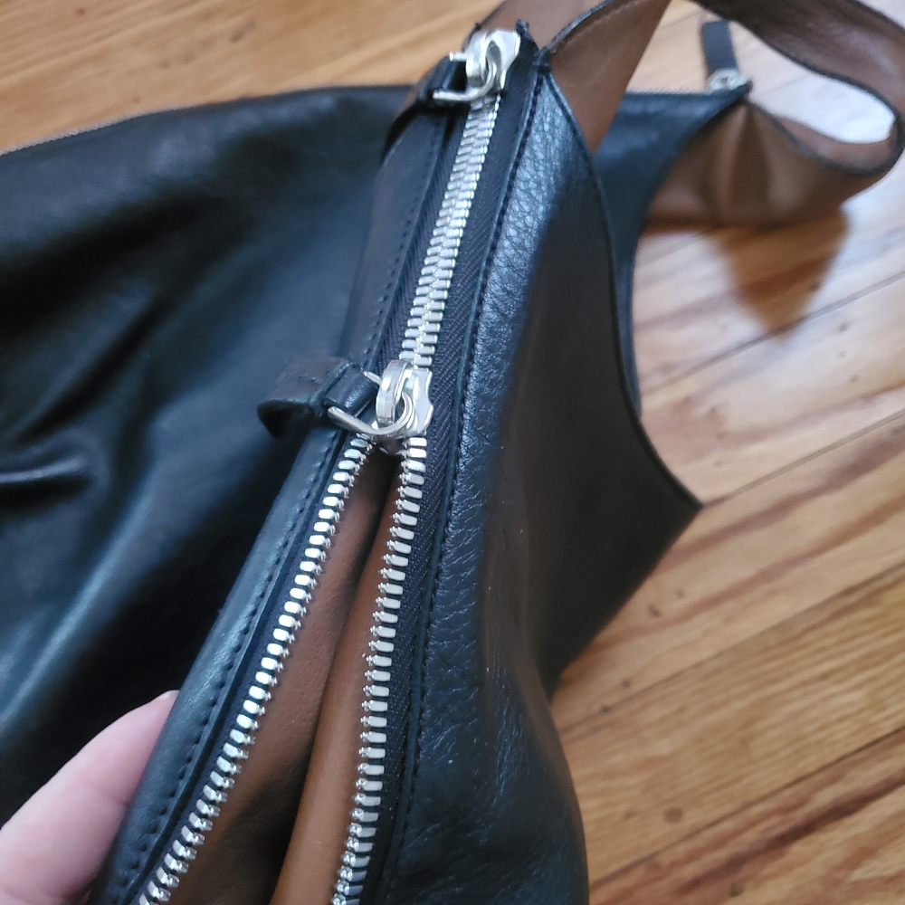 Marni ITALY Authentic  Black and Brown Leather Hobo Bag - Picture 8 of 16